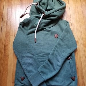 Green Naketano Cowl Neck Hoodie